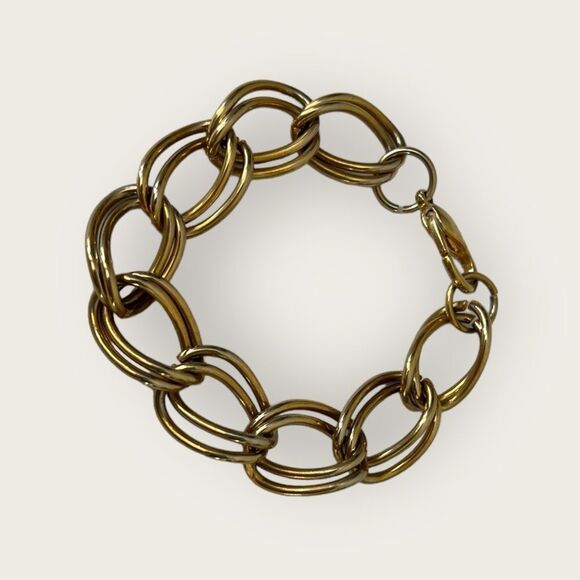 Vintage gold plated chainlink bracelet - Picture 4 of 6